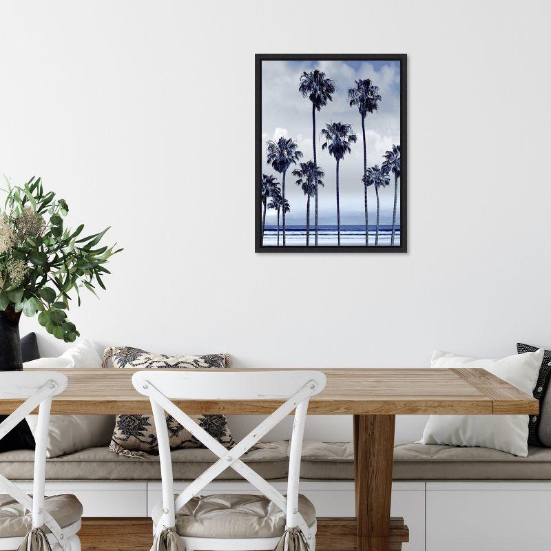 Amanti Art Beach Palms Indigo II by Devon Davis Canvas Wall Art Print Framed 18 x 24-in.