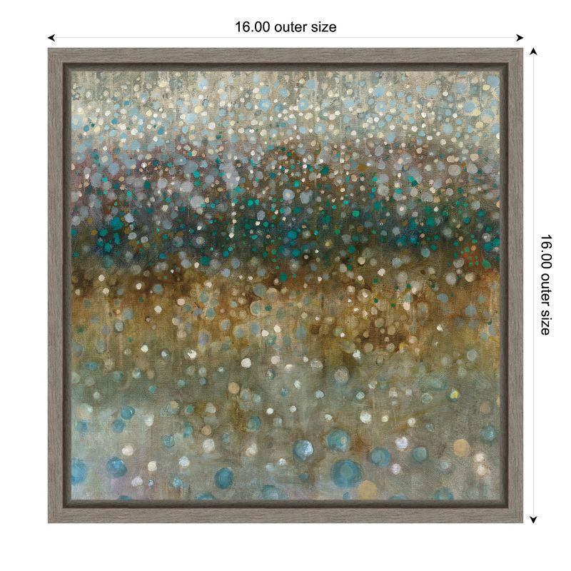 Amanti Art Abstract Rain by Danhui Nai Canvas Wall Art Print Framed 16 x 16-in.