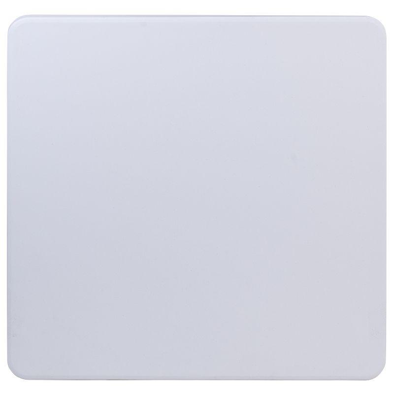 Emma and Oliver 2.81-Foot Square Granite White Plastic Folding Table - Card Table/Game Table