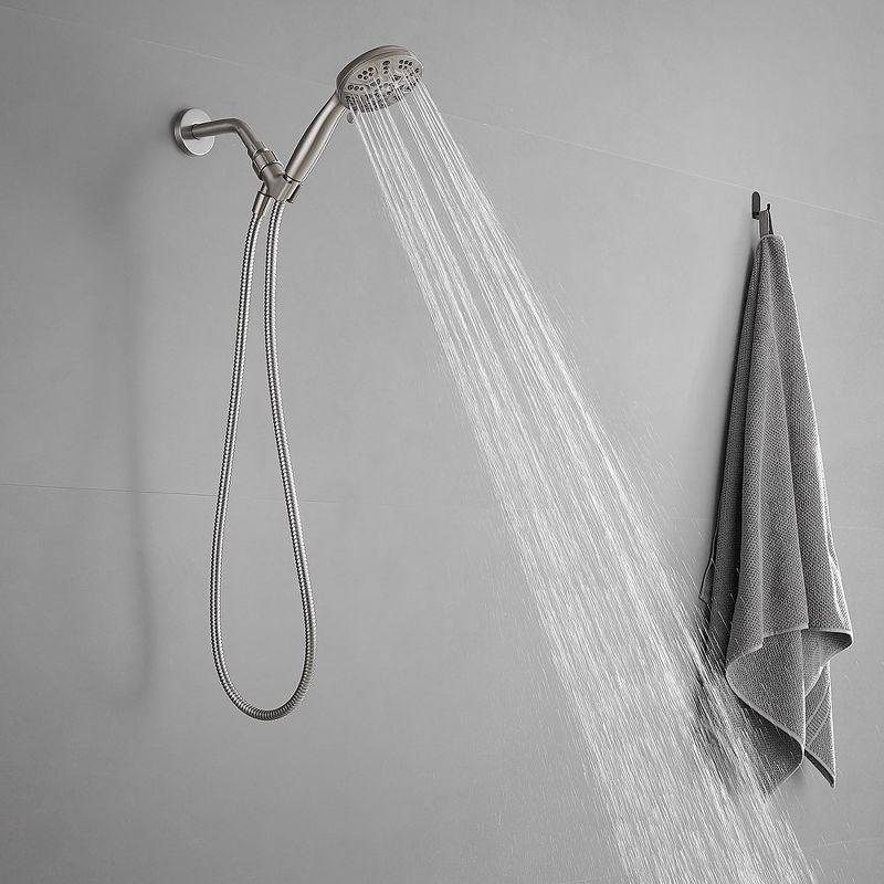 Brushed Nickel Wall Mount Handheld Shower Head with Adjustable Bracket