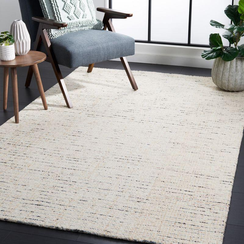 Abstract ABT468 Handmade Indoor Area Rug - Ivory/Blue - 8'x10' - Safavieh