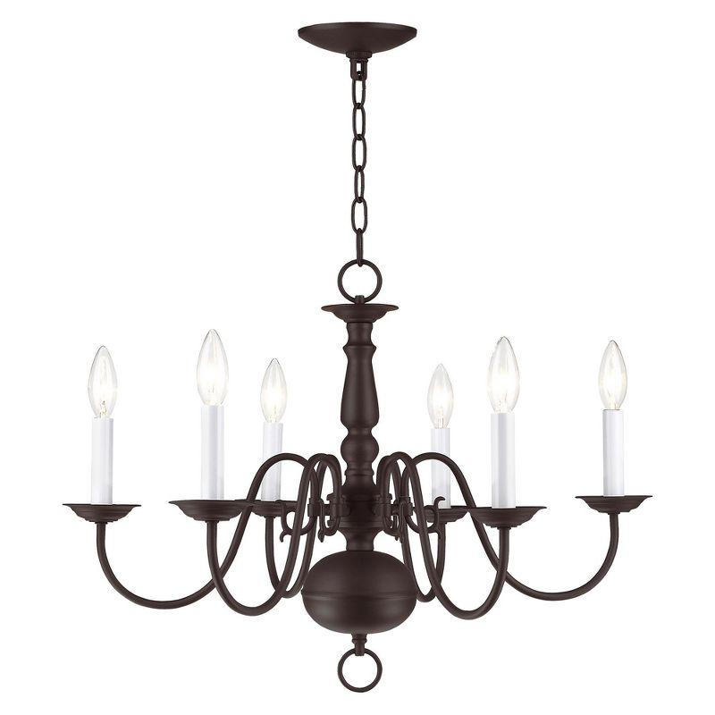 Livex Lighting Williamsburgh 6 - Light Chandelier in  Bronze
