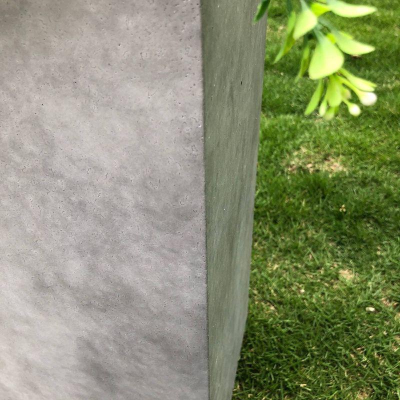 20" x 9" Rectangular Kante Lightweight Modern Tall Outdoor Planter Natural Concrete - Rosemead Home & Garden, Inc.