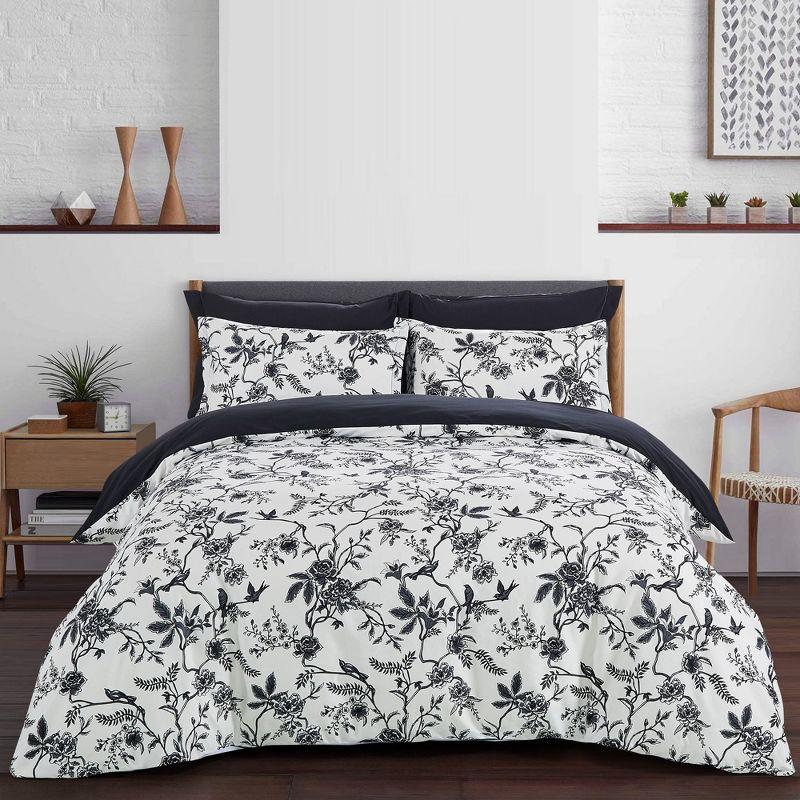 Chanasya Microfiber Reversible 3 Piece Duvet Cover Set