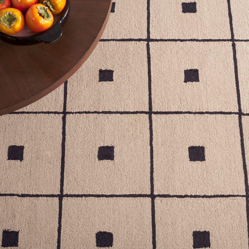 Martha Stewart Martha Stewart 300 Hand Tufted Wool/Cotton with Latex Geometric Rug in Beige/Black