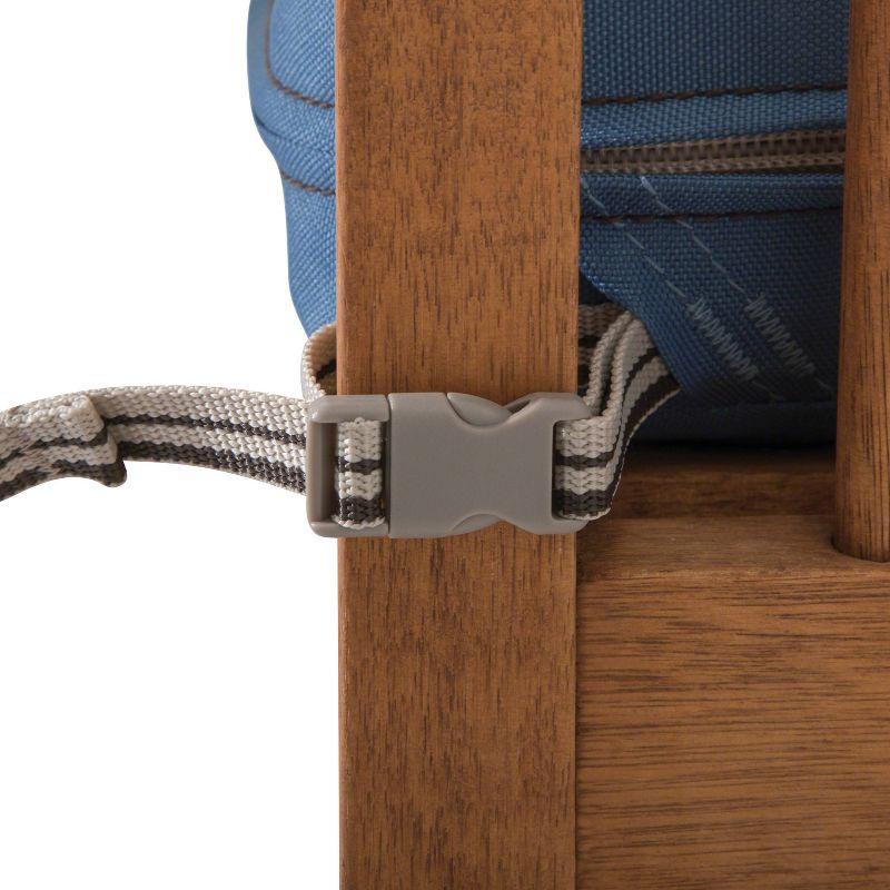 19" x 19" x 3" Ravenna Water-Resistant Patio Seat Cushion Empire Blue - Classic Accessories: Removable Polyester Cover, Zippered