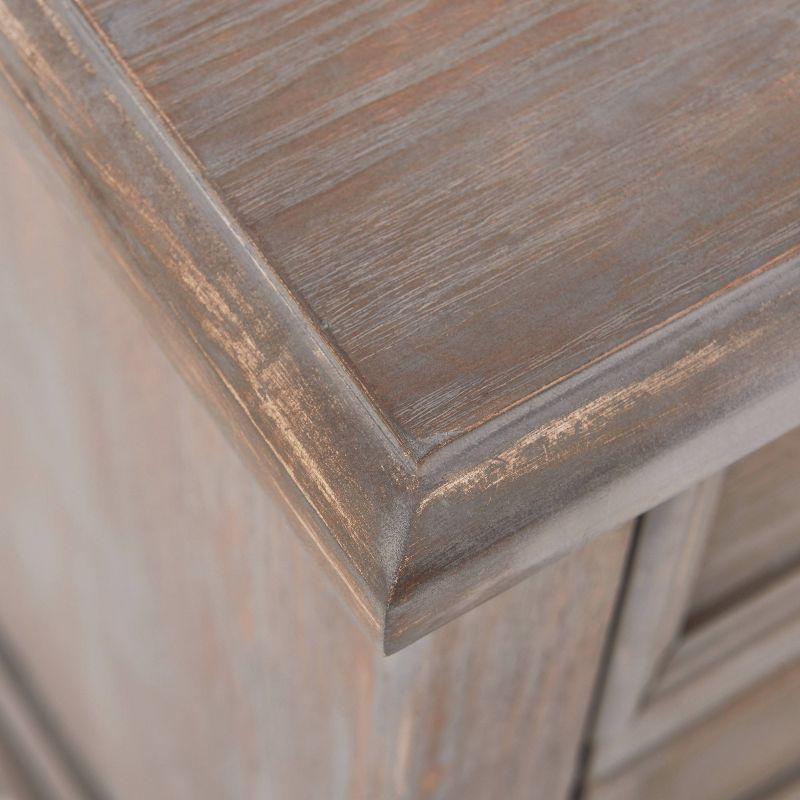 Thomas 3 Drawer Chest Gray - ClickDecor: Traditional Ash Wood Accent Cabinet with Anti-Tip Hardware