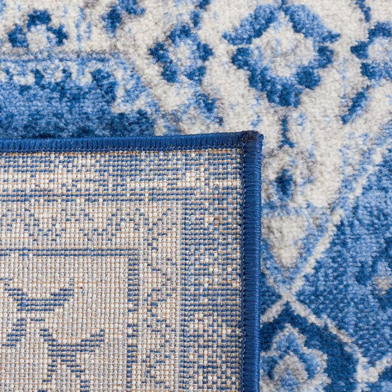 Brentwood BNT826 Power Loomed Indoor Area Rug - Ivory/Navy - 6'7"x6'7" - Safavieh