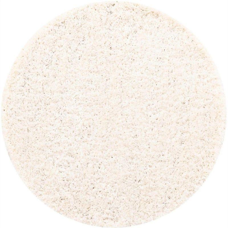 Unique Loom 6' 1 x 6' 1 Solid Shag Snow White Area Rug