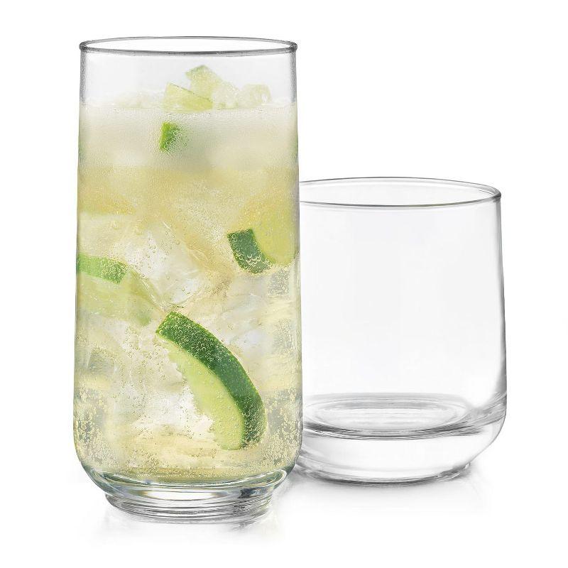 Libbey Ascent 16 Piece Tumbler and Rocks Glass Set