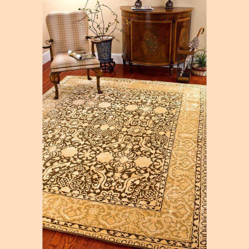 Silk Road SKR213 Hand Tufted Area Rug - Brown/Ivory - 8'3"x11' - Safavieh.