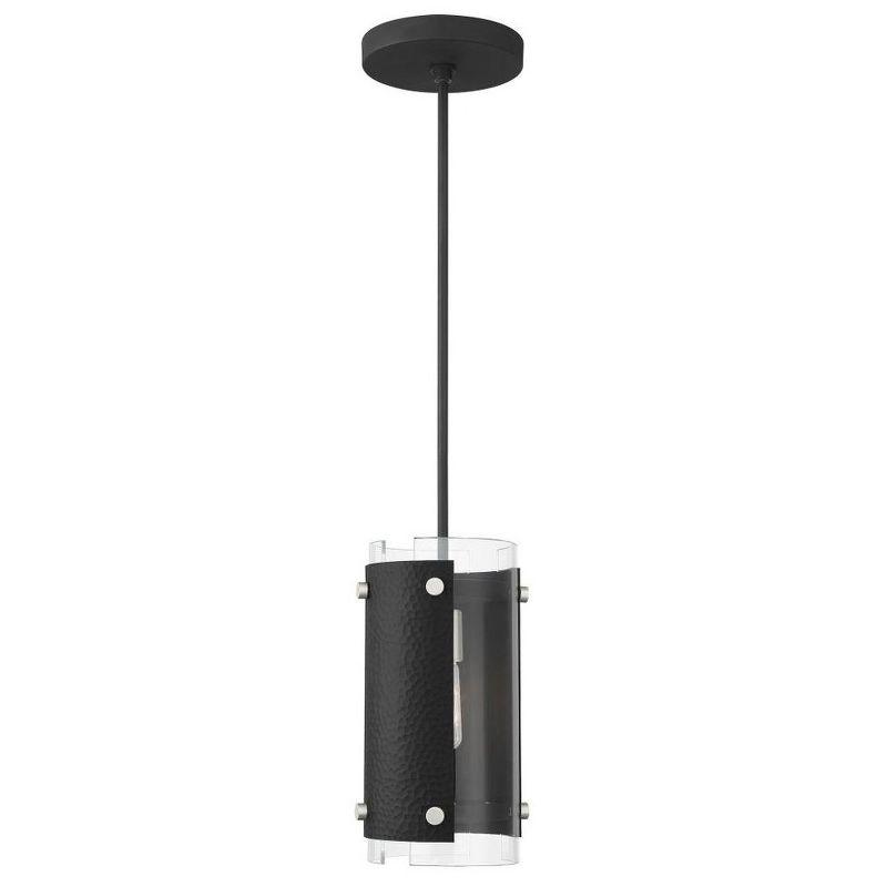 Barcelona Black and Brushed Nickel Mini Pendant Light