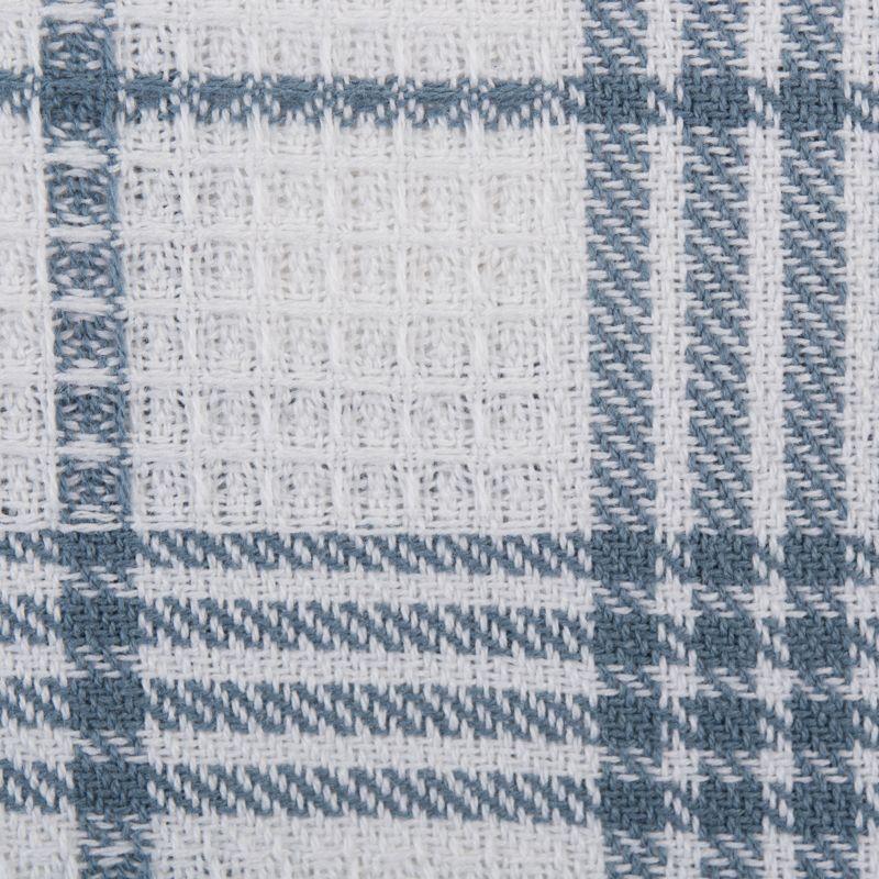 Design Imports Waffle Weave Cotton Plaid Waffle Dish Cloth Kitchen Towel (Set of 12)