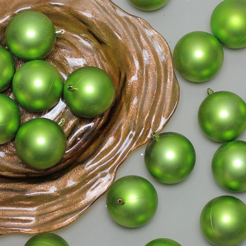 Northlight 32ct Shatterproof 2-Finish Christmas Ball Ornament Set 3.25" - Green
