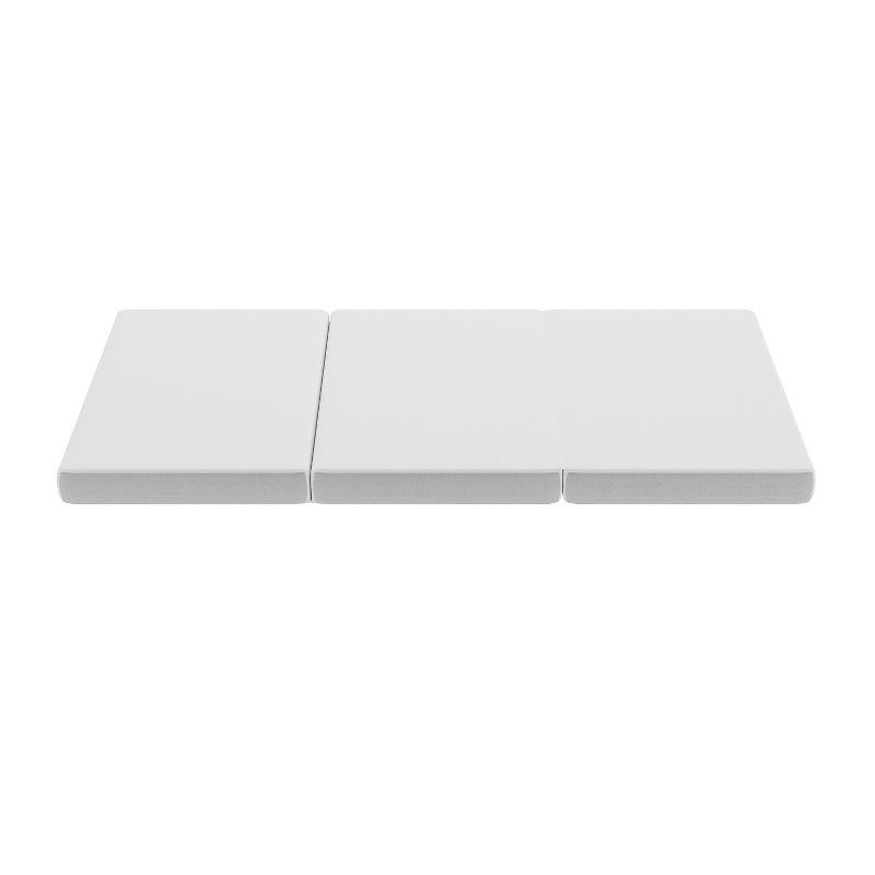 Flash Furniture Cloud Portable Tri-Fold 4" Cooling Memory Foam Twin Mattress in a Box with Removable Washable Cover