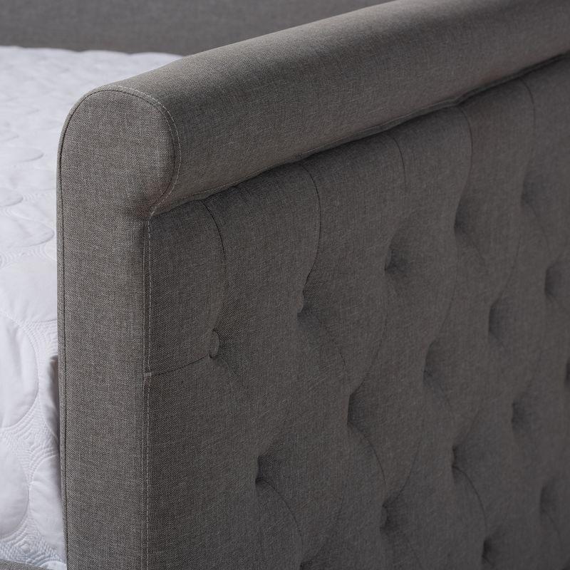 Queen Alena Daybed with Trundle Gray - Baxton Studio: Contemporary Upholstered Bedroom Furniture