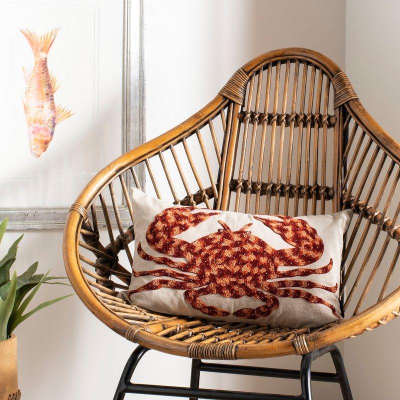 Safavieh Lilia Embroidered Cotton Throw Pillow