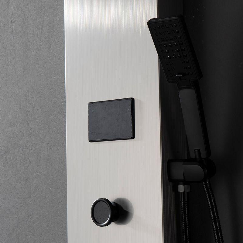 BWE 8-Jet Rainfall Shower Panel System with Rainfall Waterfall Shower Head and Shower Wand in