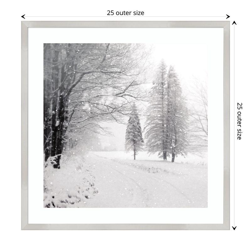 Amanti Art Let it Snow II BW by Sue Schlabach Wood Framed Wall Art Print 25 in. x 25 in.