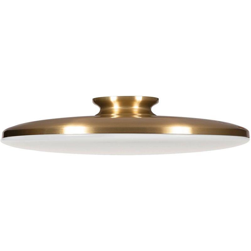 Satin Brass 19" Round Modern LED Ceiling Light for Indoor/Outdoor