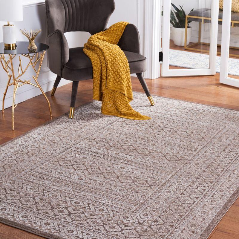 Toscana TOS658 Power Loomed Area Rug - Ivory/Brown - 5'3"x7'6" - Safavieh.