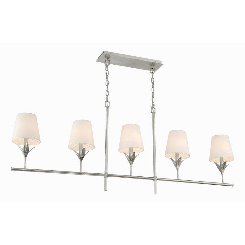 Crystorama Lighting Broche 5 - Light Chandelier in  Antique Silver