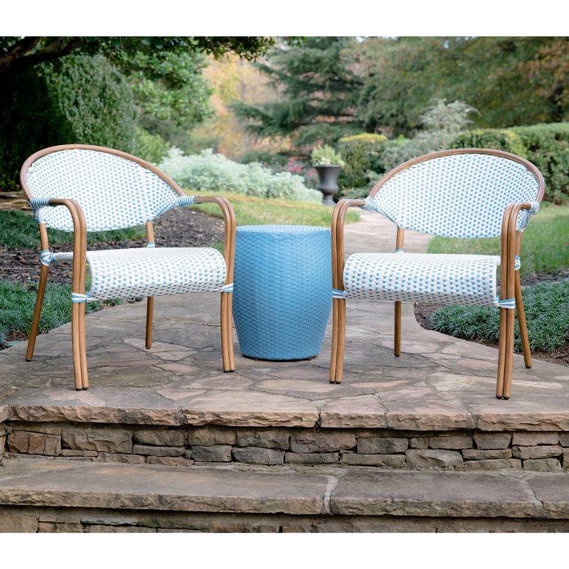 Leisure Made Monticello 3pc Wicker Seating in Blue