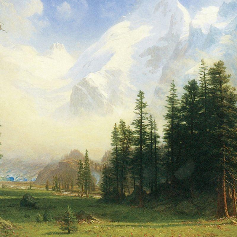 Design Toscano Mountain Landscape, 1895: Canvas Replica Painting