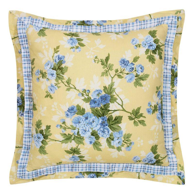 Laura Ashley Cassidy Floral Yellow Cotton Comforter Bonus Set