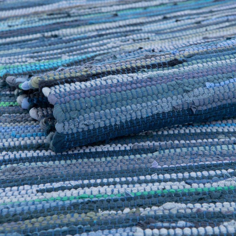 Unique Loom 2' 7 x 9' 10 Striped Chindi Cotton Runner Rug