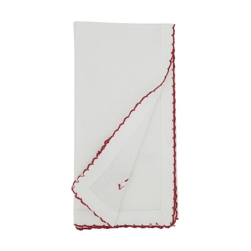 Winter Wonderland Whip Stitch Candy Cane Napkin (Set Of 4)