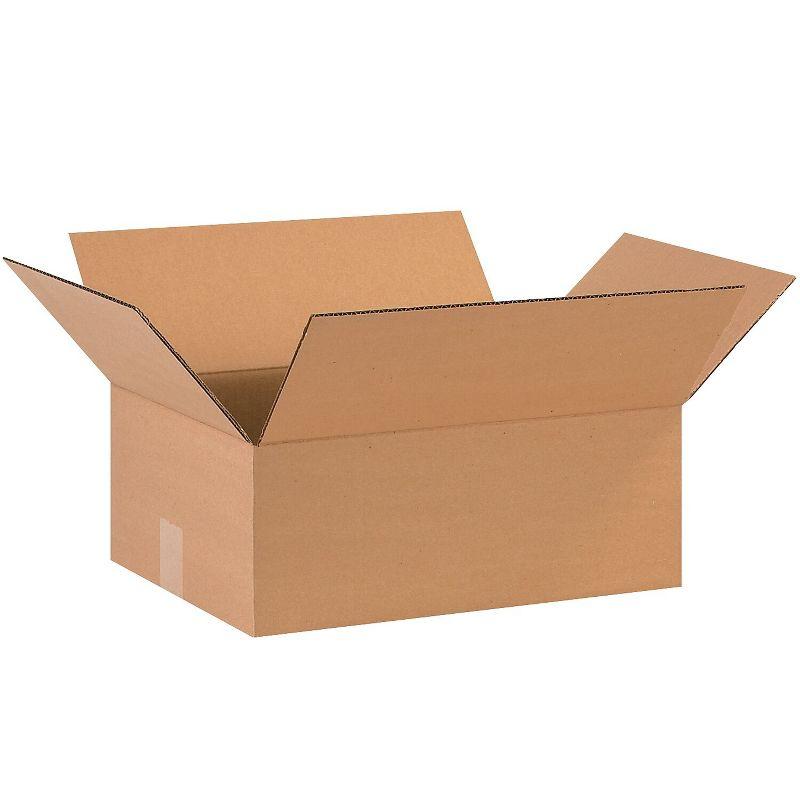 Eco-Friendly Kraft Corrugated Shipping Box Bundle 15"x12"x5"