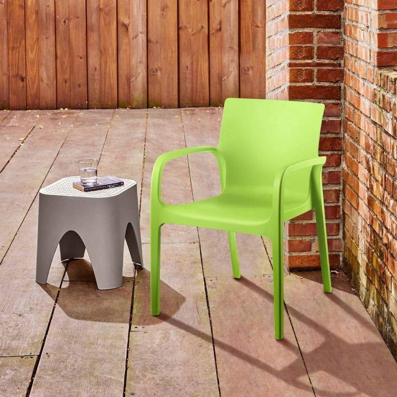 Alissa Resin Stacking Patio Dining Armchair