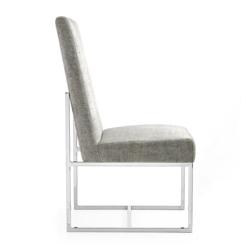 Hillegas Velvet Upholstered Metal Side Chair