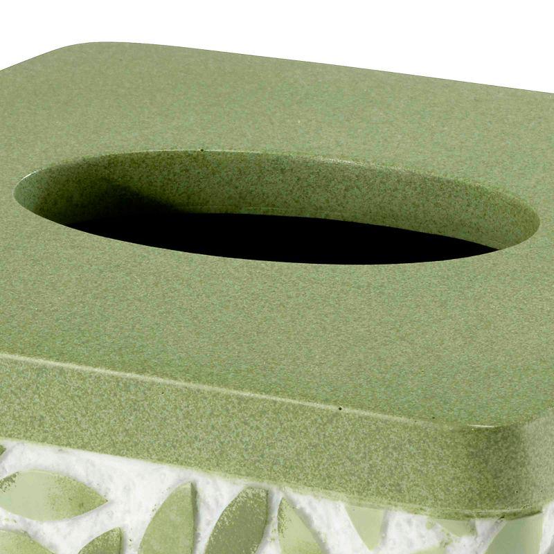 Sage Green Hand-Painted Resin Tissue Box Cover