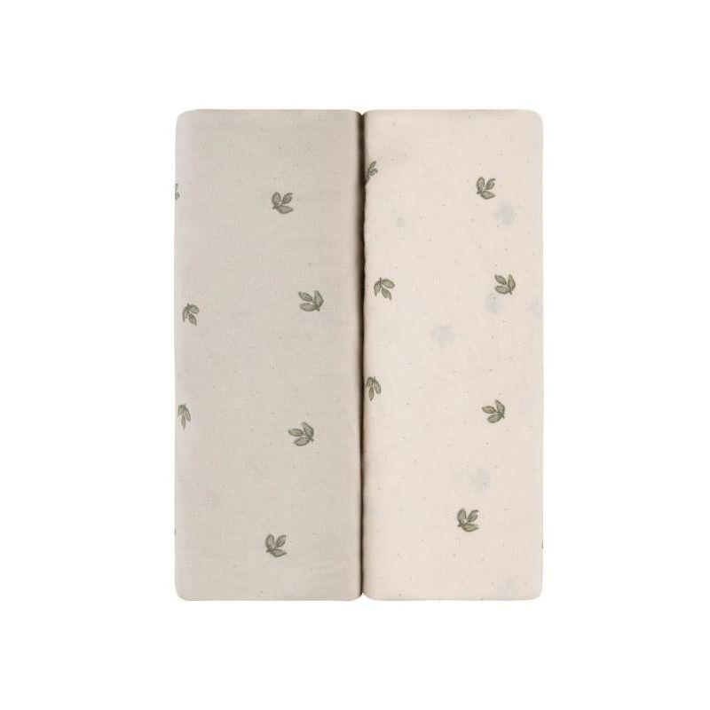 Ely's & Co. Baby Fitted Bassinet  Sheet   100% Combed Jersey Cotton  2 Packs Gender Neutral