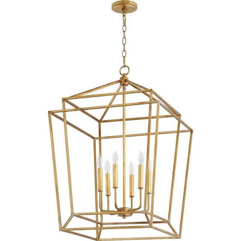 Quorum Lighting Monument 6-Light Gold Leaf Entry Pendant