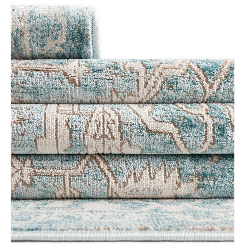 Unique Loom New Classical Collection Area Rug - Olympia (3' 3" x 5' 3" Rectangle Light Blue/Ivory)