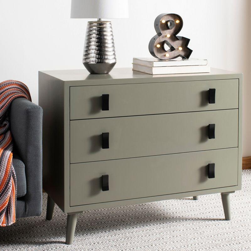 Blaize 3 Drawer Chest - CHS6601 - Dark Grey/Black - Safavieh