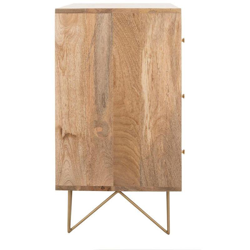 Marigold 3 Drawer Chest - CHS9001 - Natural/Brass - Safavieh