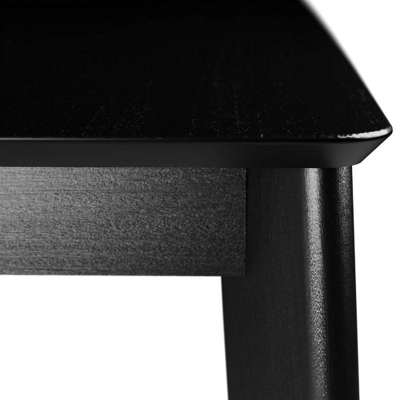 70.86" Tudor Dining Table Black - Manhattan Comfort: Mid-Century Style, Seats 6