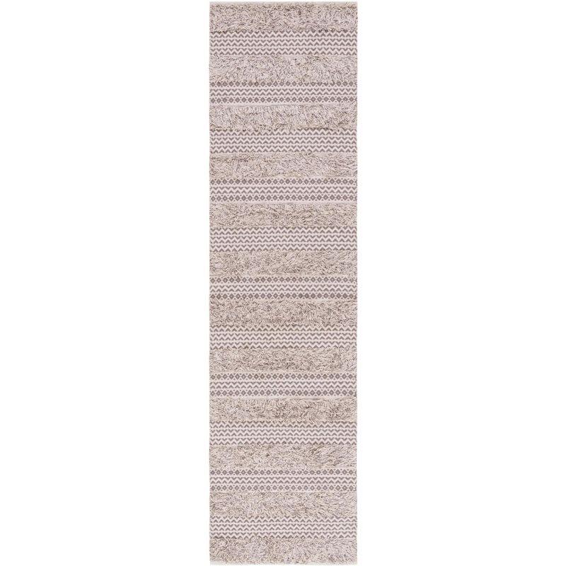 Natura NAT929 Power Loomed Runner Rug - Grey/Ivory - 2'3"x9' - Safavieh.