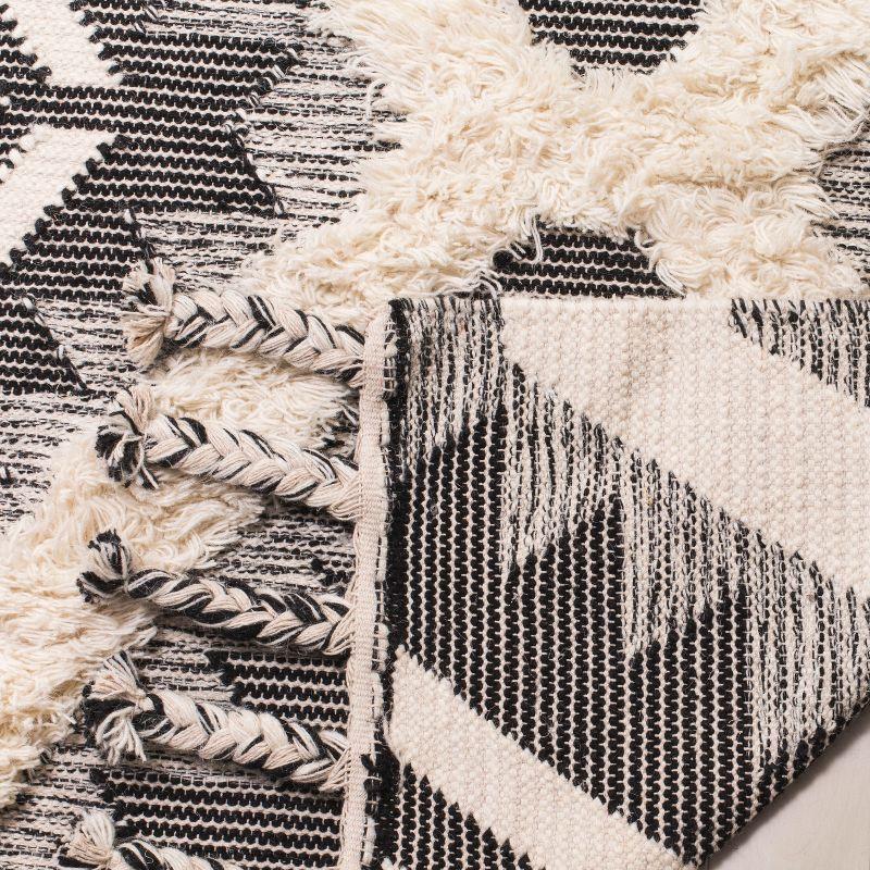 Foundry Select Cedarvale Kenya Hand Knotted Wool/Cotton Southwestern Rug in Ivory/Black