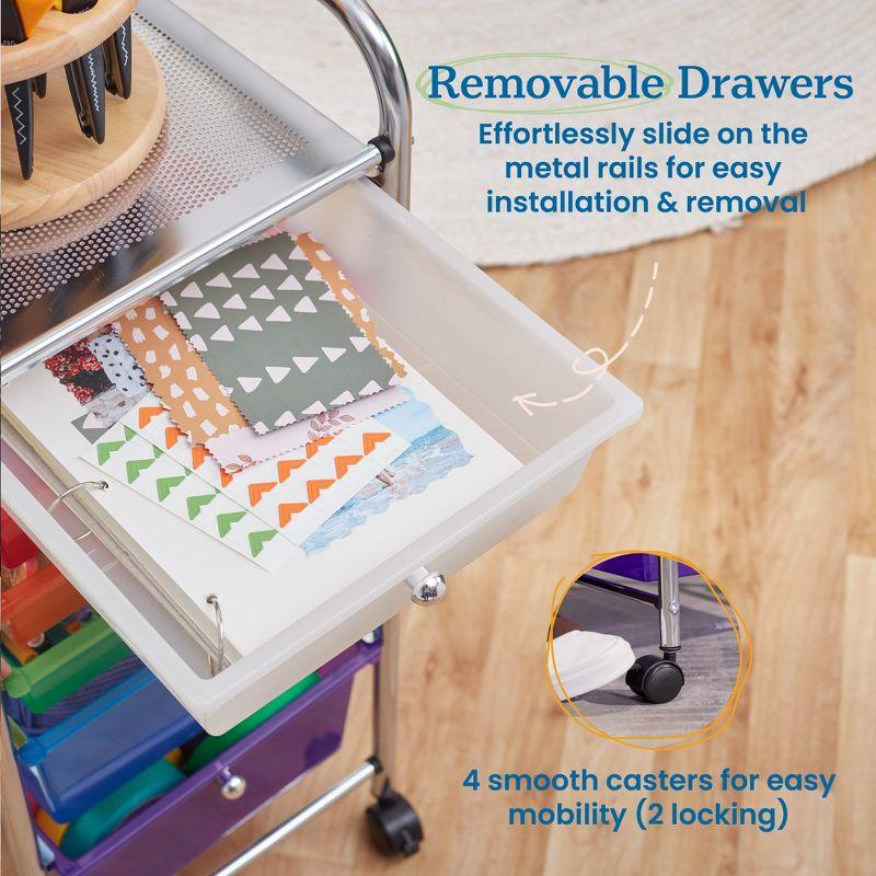 ECR4Kids 6-Drawer Mobile Organizer, Assorted, 1