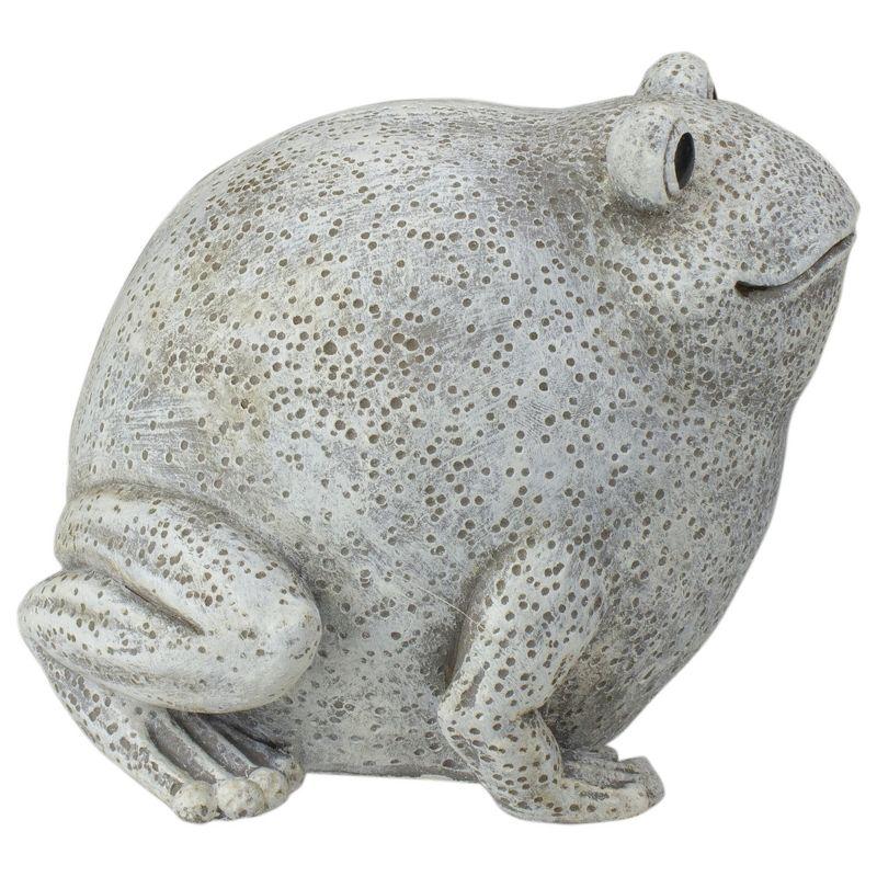 Roman 5.75" Frog Figurine Outdoor Garden Statue - White/Brown