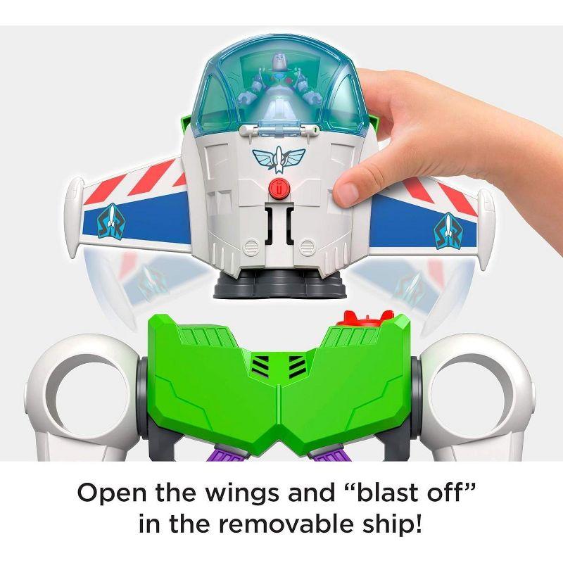 Fisher-Price Imaginext Preschool Toy Disney Pixar Toy Story Buzz Lightyear Robot Playset with Spaceship