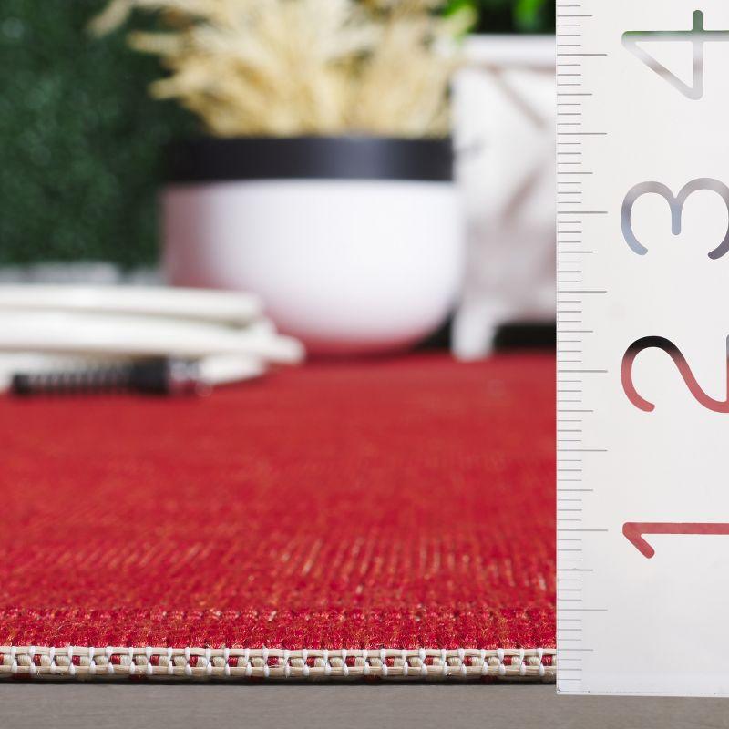 Courtyard CY2714 Power Loomed Indoor and Outdoor Area Rug - Red/Red - 5'3"x7'7" - Safavieh