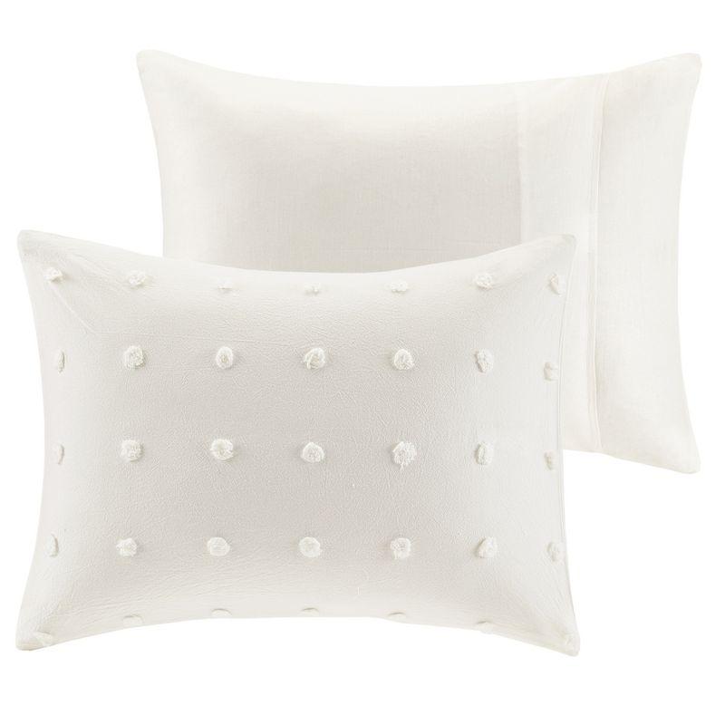 Intelligent Design Brooklyn Cotton Jacquard Comforter Set with Euro Shams and Throw Pillows