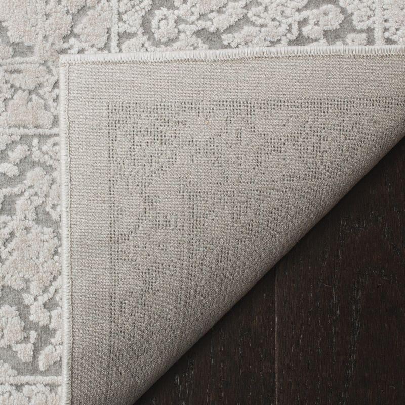 Reflection RFT667 Power Loomed Indoor Area Rug - Light Grey/Cream - 6'7"x6'7" - Safavieh.
