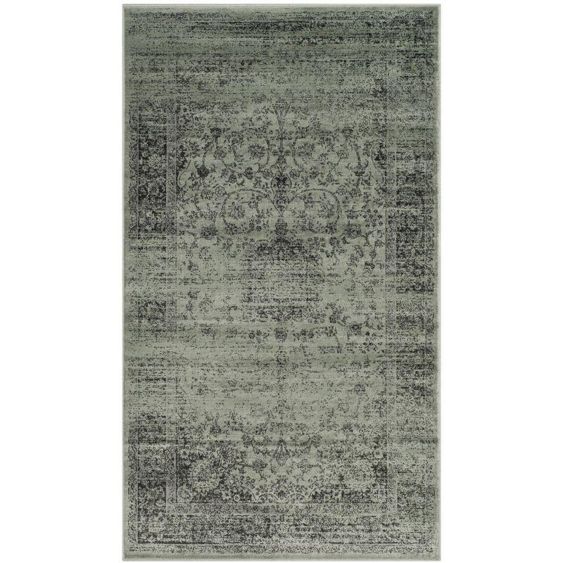 Vintage VTG113 Power Loomed Indoor Skid-Resistant Area Rug - Spruce - 4'x5'7" - Safavieh